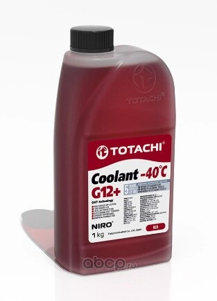 Антифриз TOTACHI Niro Coolant Red G12+ готовый -40C красный 1 кг 4589904527562 купить 214 ₽