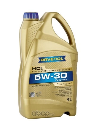 Масло моторное Ravenol HCL 5W-30 синтетика 4 л купить 5 369 ₽