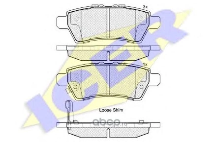 Колодки задние NISSAN PATHFINDER 05-/NAVARA 05- ICER купить 1 523 ₽