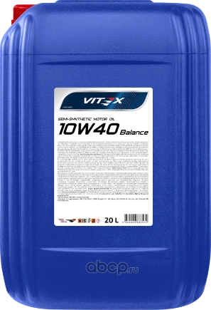 Масло Vitex Balance 10W40 API SJ/CF моторное (20л) VITEX купить 4 572 ₽