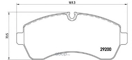 Колодки передние MB Sprinter/VW Crafter 06-> BREMBO купить 5 789 ₽