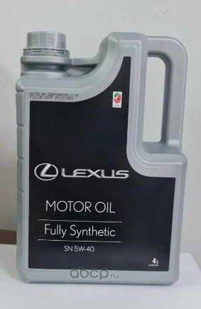 Масло моторное TOYOTA Lexus Engine oil 5W-40 синтетическое 4 л купить 3 579 ₽