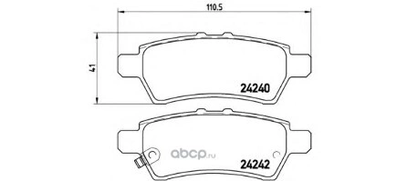 Колодки тормозные задние BREMBO купить 2 826 ₽