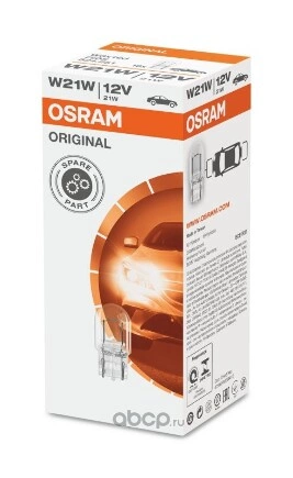 Лампа 12V W21W 21W W3x16d OSRAM ORIGINAL LINE 1 шт. картон купить 136 ₽