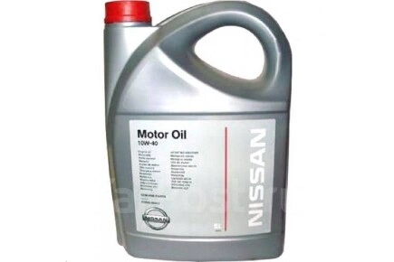 Масло моторное NISSAN Motor Oil 10W-40 полусинтетическое 5 л купить 5 430 ₽
