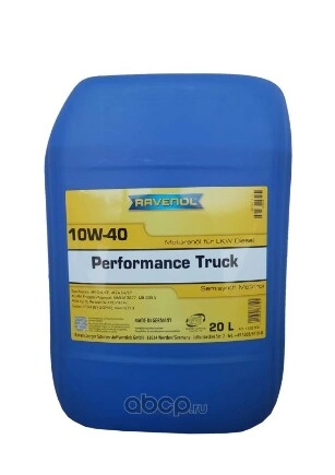 Масло моторное Ravenol Performance Truck 10W-40 полусинтетика 20 л купить 19 126 ₽