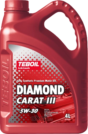 Масло моторное TEBOIL Diamond Carat III 5W-30 синтетическое 4 л купить 3 304 ₽