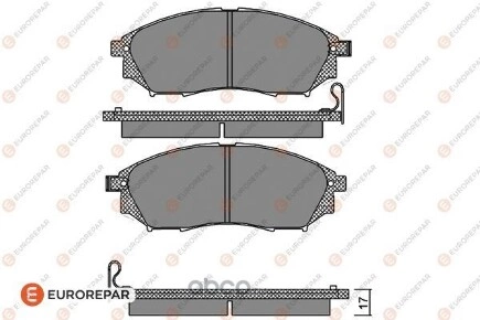 Колодки тормозные дисковые NISSAN MURANO, PATHFINDER 05, INFINITI EX 25 AWD 07 EUROREPAR купить 2 345 ₽