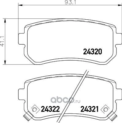 Колодки задние KIA Rio06-> /KIA Ceed/HYUNDAI i20/i30/ix35 /+WK NISSHINBO купить 1 626 ₽