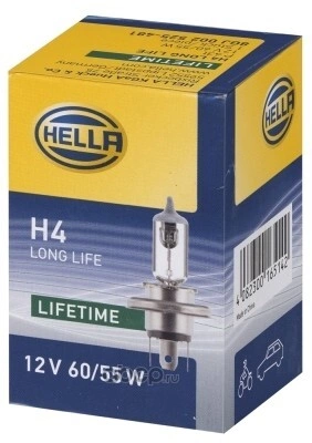 Лампа 12V H4 55/60W HELLA LONG LIFE 1 шт. картон купить 212 ₽