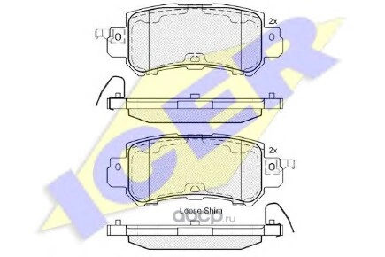 Колодки задние MAZDA CX-5 ICER купить 2 021 ₽