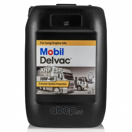 Масло моторное MOBIL Delvac XHP ESP 10W-40 синтетическое 20 л купить 14 524 ₽