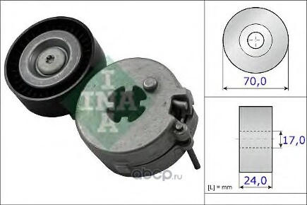 Ролик-натяжитель приводного ремня AUDI A4(B8)/A5/Q5/VW T5 mot.1,8TFSI/2,0TFSI INA купить 4 639 ₽