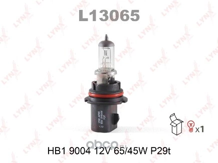 Лампа 12V HB1 65/45W P29t LYNXauto 9004 1 шт. картон купить 207 ₽