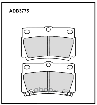 Колодки задние MITSUBISHI Pajero II/III/Pajero Sport ALLIED NIPPON купить 1 543 ₽