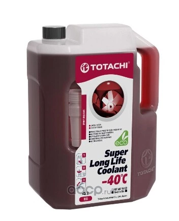 Антифриз TOTACHI Super LLC Red G12+ готовый -40C красный 4 л 4589904520716 купить 937 ₽