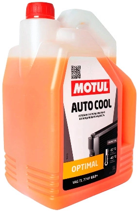 Антифриз Motul AUTO COOL OPTIMAL G12+ готовый -37C оранжевый 5 л купить 2 121 ₽