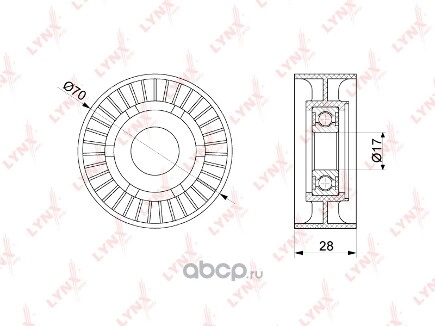 Ролик натяжной приводного ремня MB W203/W204/W211/W212+Sprinter 2006-> LYNXauto купить 1 539 ₽