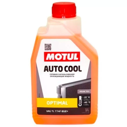 Антифриз Motul AUTO COOL OPTIMAL G12+ готовый -37C оранжевый 1 л купить 473 ₽