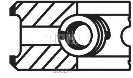 Кольца поршневые (комплект на 1 цилиндр) PSA/FIAT mot.1,6/1,8L 16V /D=83mm STD KNECHT/MAHLE купить 2 652 ₽