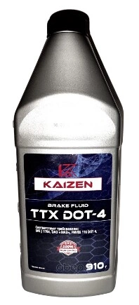 Жидкость тормозная KAIZEN DOT 4 (0,91кг) BFU1000 KAIZEN купить 255 ₽