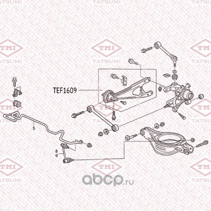 Сайлентблок заднего продольного рычага TATSUMI купить 1 727 ₽