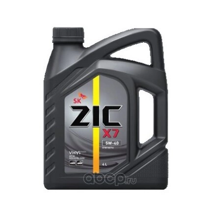 Масло моторное ZIC X7 5W-40 синтетическое 4 л купить 3 039 ₽