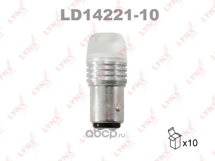 Лампа светодиодная 12V P21/5W 21/5W BAY15d 12000K LYNXauto LED 1 шт. картон S25 купить 267 ₽