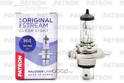 Лампа 24V H4 75/70W P43t PATRON Original Stream 1 шт. картон купить 200 ₽