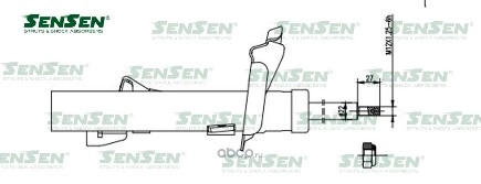 Амортизатор передний левый газ. FORD FOCUS II/C-MAX 1,4-2,0TDCi 11.2004-- SENSEN купить 3 445 ₽