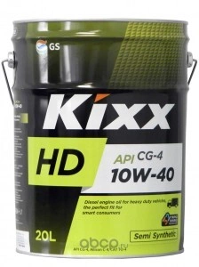 Масло моторное KIXX HD 10W-40 полусинтетическое 20 л купить 16 642 ₽