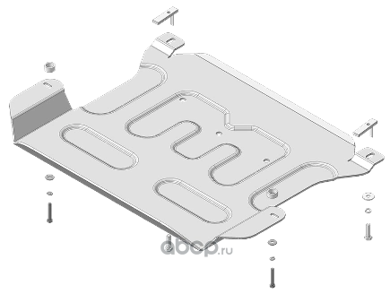 Защита двигателя, КПП; Алюминий 4мм 3,5кг купить 7 683 ₽
