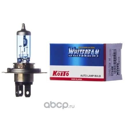 Лампа 12V H4 60/55W P43t 4500K KOITO Whitebeam Premium 1 шт. картон купить 1 164 ₽