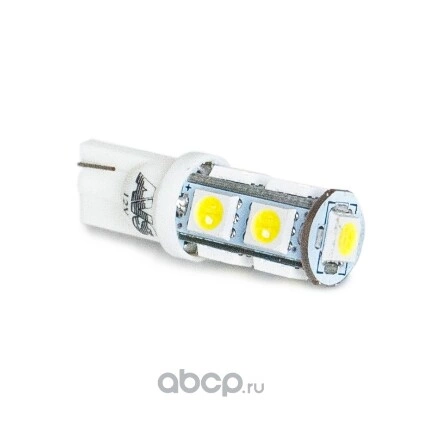 Лампа светодиодная T028 T10 (W2,1x9,5d) 9SMD 5050 3chip W5W, кт.2 шт. бл. (белый) AVS AVS купить 170 ₽