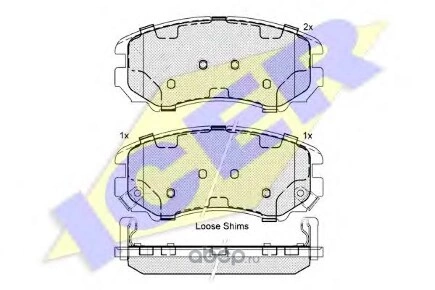 Колодки передние 17.5 HYUNDAI TUCSON/SONATA/ELANTRA KIA SPORTAGE/MAGENTI ICER купить 1 408 ₽