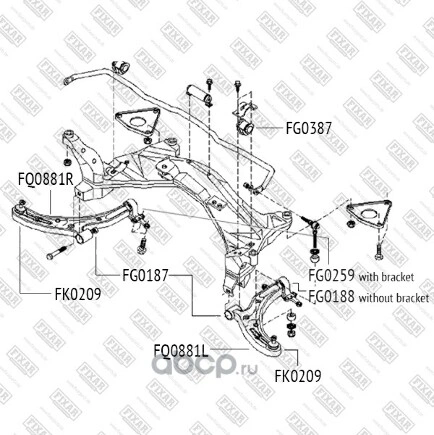 Рычаг передний нижний L NISSAN Almera (N16) 00-06 FIXAR купить 4 431 ₽