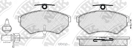 Колодки тормозные передние NIBK купить 3 970 ₽