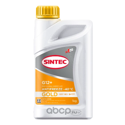 Антифриз Sintec GOLD G12+ готовый -40 желтый 1 кг купить 262 ₽