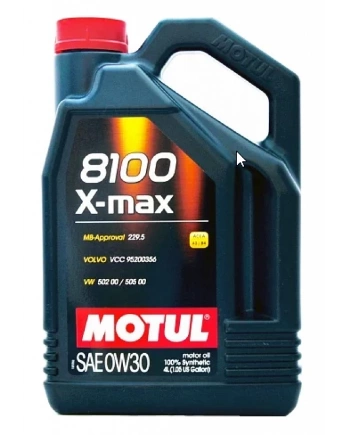 Масло моторное Motul 8100 X-max 0W-30 синтетическое 4 л купить 5 499 ₽