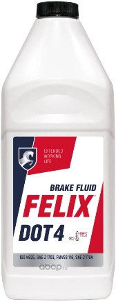 Жидкость тормозная Felix Brake Fluid DOT4 910 г купить 330 ₽