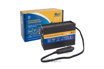 Инвертор автомобильный 12/220V 400W KRAFT KT 835669 KRAFT купить 3 349 ₽