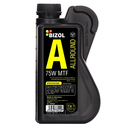 88920 BIZOL Синт. тр.масло Allround Gear Oil MTF 75W (1л) BIZOL купить 1 802 ₽