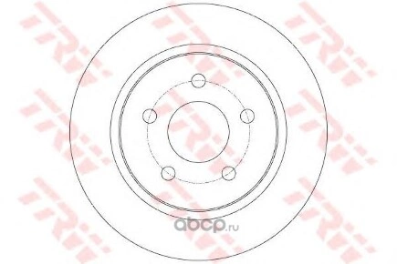 Диск тормозной задний FORD Focus III TRW купить 3 722 ₽