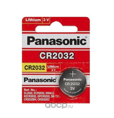 Батарейка литиевая PANASONIC Lithium Coin CR2032 3V купить 194 ₽