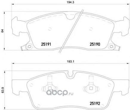 Колодки тормозные передние BREMBO купить 6 607 ₽