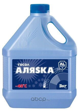 Тосол Аляска А-40 готовый -40C синий 3 кг купить 327 ₽