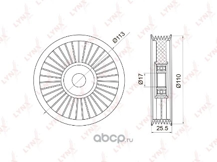 Направляющий ролик приводной LYNXauto купить 1 754 ₽