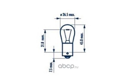 Лампа 24V P21W 21W NARVA Standard 1 шт. картон купить 84 ₽