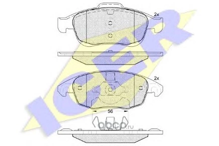Колодки передние CITROEN / PEUGEOT ICER купить 2 835 ₽