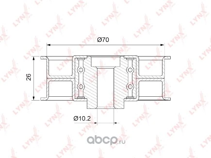 Промежуточный ролик ремня ГРМ LYNXauto купить 2 428 ₽